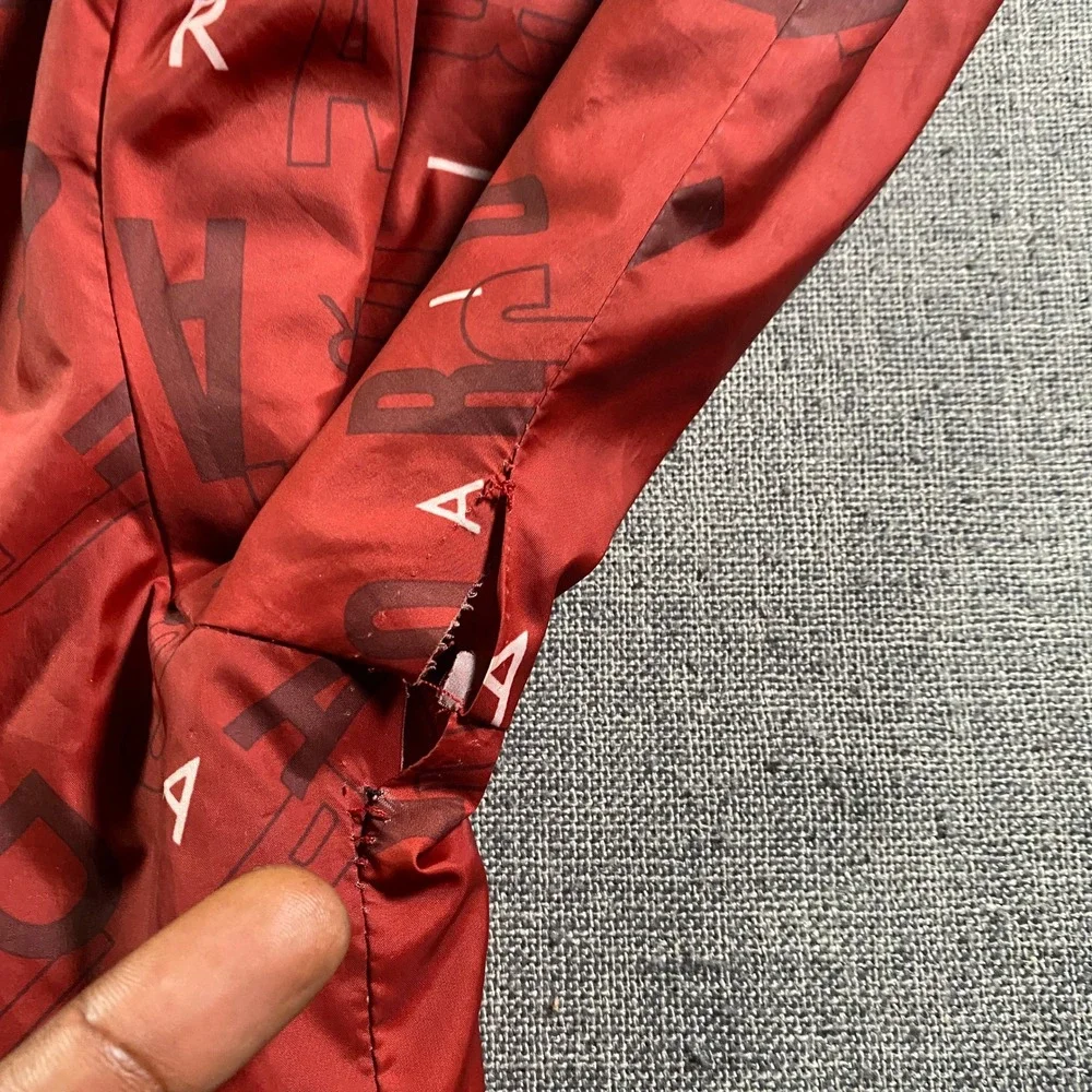 Kids‎ Jordan Hooded Windbreaker Jacket Red All Over Print Jumpman Size M 10-12